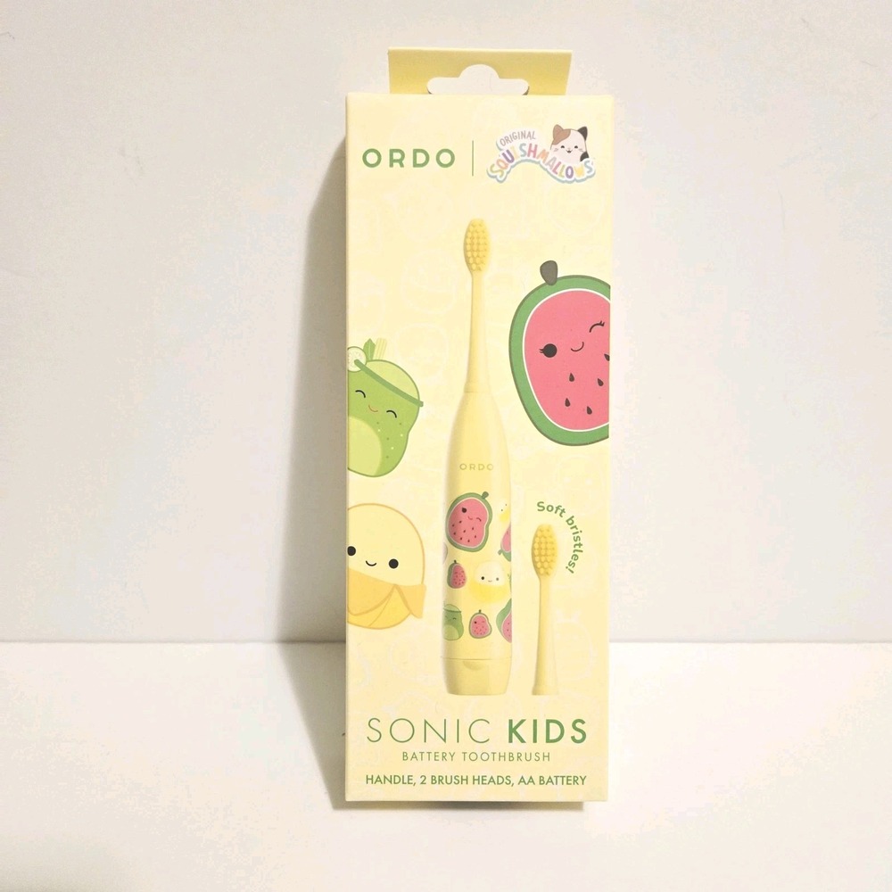 ORDO Sonic Kids Battery Yellow Toothbrush Original Squishmallows Jazwares NEW